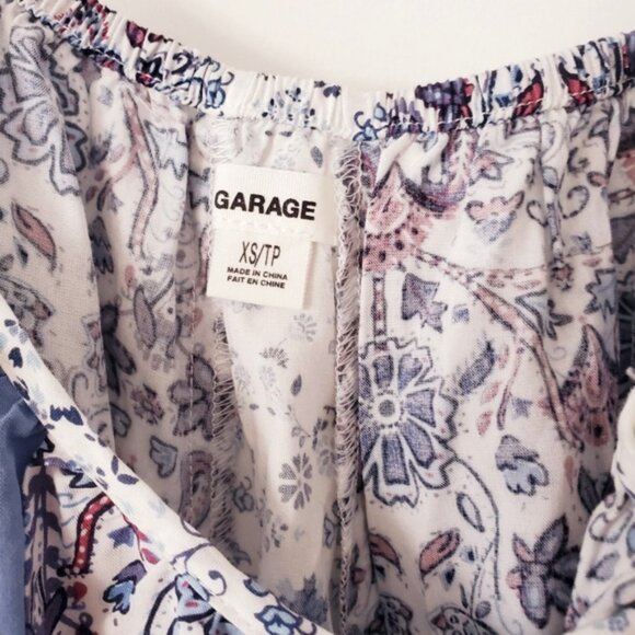 GARAGE Vintage Paisley Prairie Boho Top - Picture 5 of 7